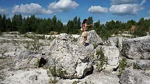 I perform a topless dance in the white stone quarry