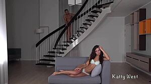 Teen Katty West delivers a flawless blowjob in seductive lingerie