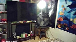 Azn Blonde in Glasses Meets Maxxx Loadz Behind Scenes