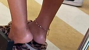 this ebony teen has lightskin soles captured candidly in a hidden spot with friends around