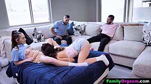 FamilyOrgasm - Naughty Teen 18+s Punished by Stepdads!