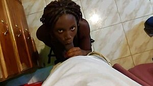 Young girl in lingerie kneels and prays for big dick to suck