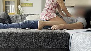 Sensual moments between husband and wife