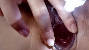 Slowly Opening My Tight Pussy with a Dildo