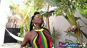 big ass ebony milf poses naked