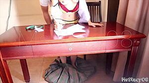 Stepdad Fucks Me During Homework