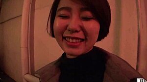 Japanese Babe Dominates with Remote Vibe Night Walk.