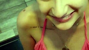 Sadira Hotwife Quick Blowjob In Bathroom.