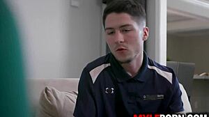 Hey, watch Reagan Foxx give her stepson a wild titty ride!