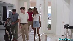 black babe chanel skye has a group session with her fiance