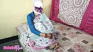 Stepson catches stepmom changing clothes and bangs her hard!