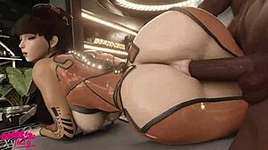 Jigglebutt Eve Getting Pounded Hard!