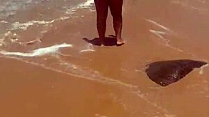 flashing naked on public beach