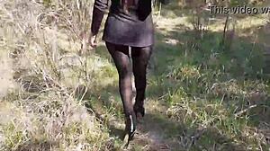 High Heels And Walking In The Woods