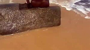 flashing naked on public beach