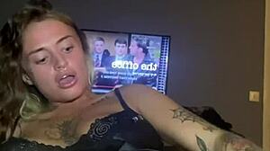 scottish goth student relaxes after college with some self-care and fingering