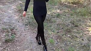 High Heels And Walking In The Woods