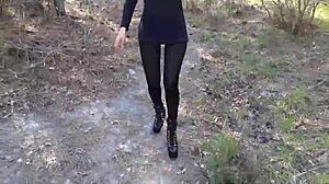 High Heels And Walking In The Woods
