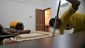 Maid Gives Blowjob and Hard Fucking While Cleaning Room