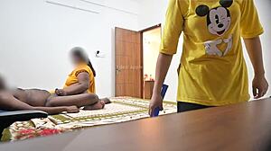 Maid Gives Blowjob and Hard Fucking While Cleaning Room