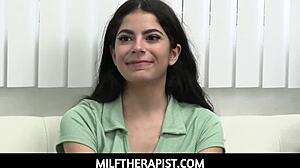 milf therapist ashley wolf helps babe share her old man