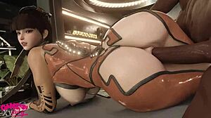 Jigglebutt Eve Getting Pounded Hard!