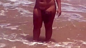 flashing naked on public beach