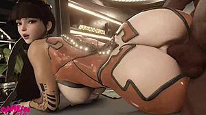 Jigglebutt Eve Getting Pounded Hard!