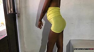 Ebony Babe's Office Fuck With Saggy Tits