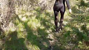 High Heels And Walking In The Woods