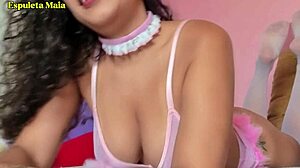 Guided Handjob and Foot Play with Espuleta Maia in Sexy Lingerie