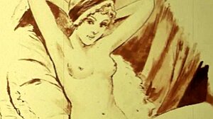 vintage drawings of old-fashioned scenes