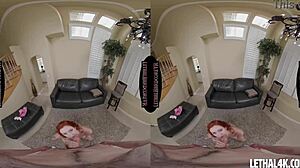 Petite babe fucks photographer hard in VR scene.