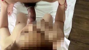 big tits asian swallows blowjob in vietnamese scene