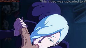 Mei mei sucks stranger's big cock