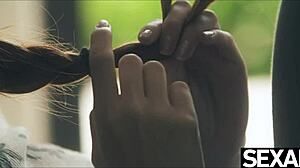 Flexible Lesbian Eats Her Sexy Redhead Girlfriends Hot Pussy