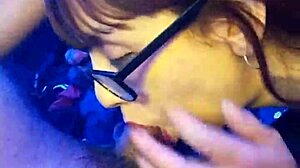 Does she love swallowing the huge black cock and balls completely?