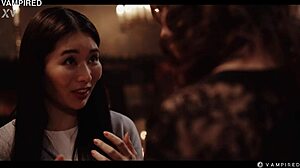 Nerdy Vampire Leana Lovings Craves Asian Babe Rikako Katayama’s Wet Pussy