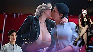 apocalust ep 17 - boobs pop out at the movies in fishnets and costumes