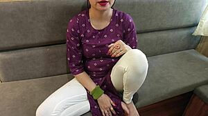 Indian Step Mom Fucks Step Son in Forbidden Love with Dirty Talk