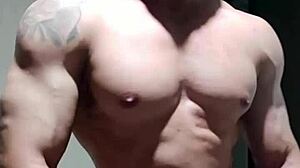 Mature Brazilian Bodybuilder Takes Strong Man's Big Cock in Ass