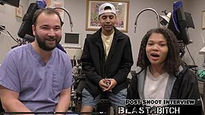 Michelle Anderson's POV creampie adventure unfolds backstage with intense blowjob, vibrator toys, and explosive orgasm close-ups.