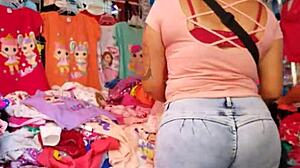 Big ass in tight jeans teasing with every move. Watch her shake it on sexvideo10.com