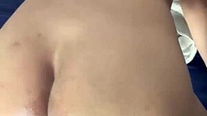 Friend fucks my ass and cums on my cheeks, vagina, and anal homemade