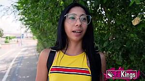 i saw this young 18+ girl with short hair get bareback fucked hard in her ass during casting