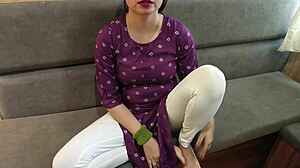 Indian Step Mom Fucks Step Son in Forbidden Love with Dirty Talk