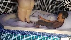 Vivi Guedez rides rough in motel voyeur scene