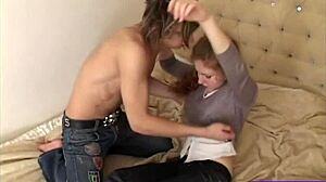 Sandra's First Time With Dick In Dorm Bedroom