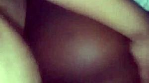 a black couple enjoys intense backshots in doggystyle position.