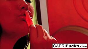 Capri bangs London hard in steamy lesbian action!
